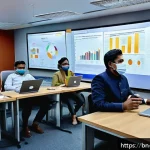 의식적 선택 훈련 과정의 효과 측정 - A detailed office training session with a diverse group of Bengali professionals actively engaged in...